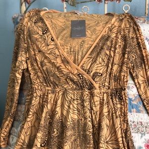Ella Moss black & yellow top. NWT Anthropologie